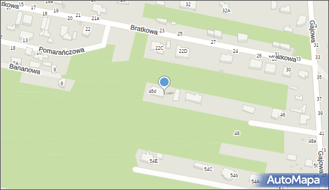 Skierniewice, Gajowa, 46c, mapa Skierniewic