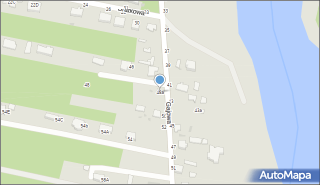 Skierniewice, Gajowa, 48a, mapa Skierniewic