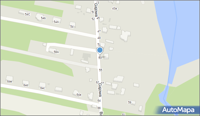 Skierniewice, Gajowa, 53, mapa Skierniewic