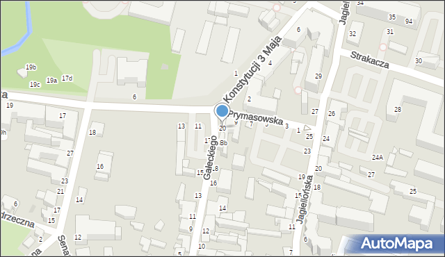 Skierniewice, Gałeckiego, 20, mapa Skierniewic