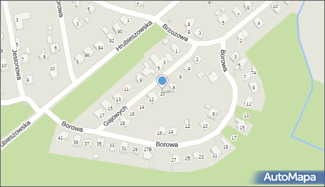 Sławków, Gajowych, 10, mapa Sławków