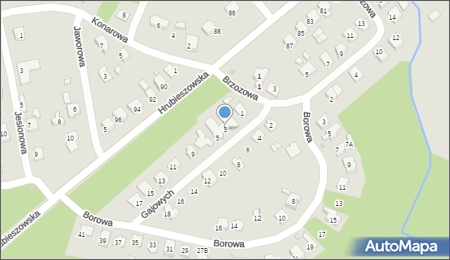 Sławków, Gajowych, 3, mapa Sławków