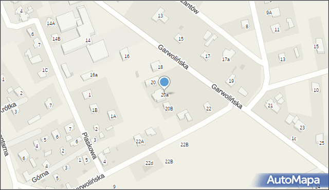 Sobienie-Jeziory, Garwolińska, 20a, mapa Sobienie-Jeziory