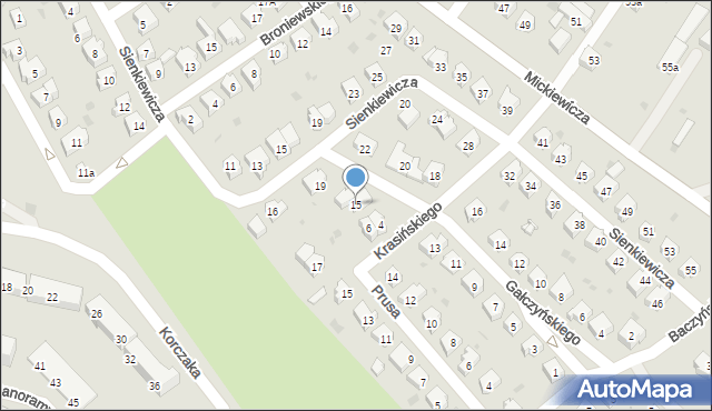 Sobótka, Gałczyńskiego Konstantego Ildefonsa, 15, mapa Sobótka