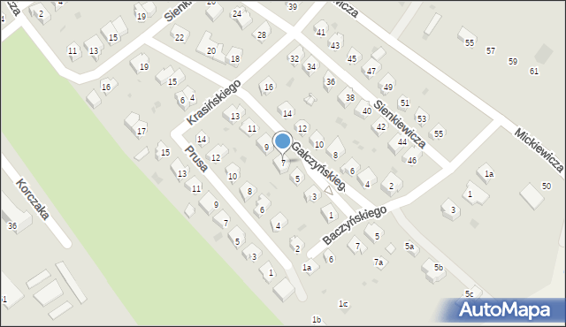 Sobótka, Gałczyńskiego Konstantego Ildefonsa, 7, mapa Sobótka