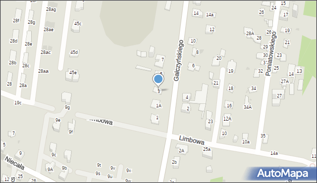 Sosnowiec, Gałczyńskiego Konstantego Ildefonsa, 3, mapa Sosnowca