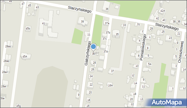 Sosnowiec, Gałczyńskiego Konstantego Ildefonsa, 30, mapa Sosnowca