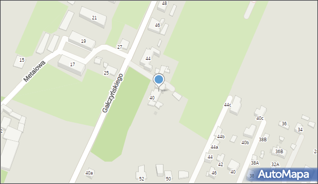 Sosnowiec, Gałczyńskiego Konstantego Ildefonsa, 42, mapa Sosnowca