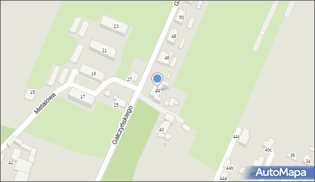 Sosnowiec, Gałczyńskiego Konstantego Ildefonsa, 44, mapa Sosnowca