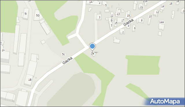 Sosnowiec, Gacka, 2a, mapa Sosnowca