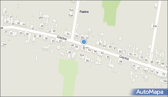 Sosnowiec, Gacka, 52, mapa Sosnowca