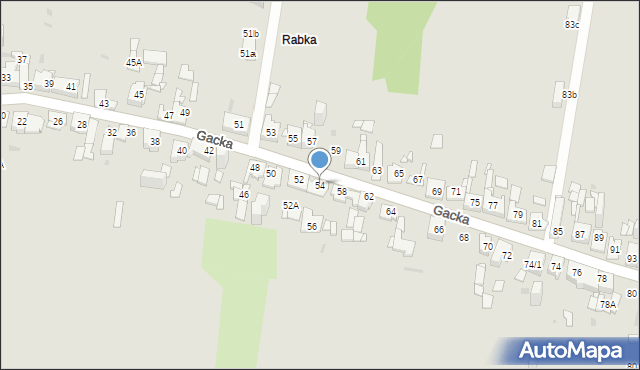 Sosnowiec, Gacka, 54, mapa Sosnowca