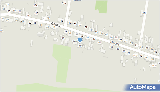 Sosnowiec, Gacka, 56, mapa Sosnowca