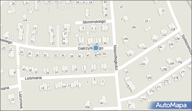 Stargard, Gałczyńskiego Konstantego Ildefonsa, 42, mapa Stargard