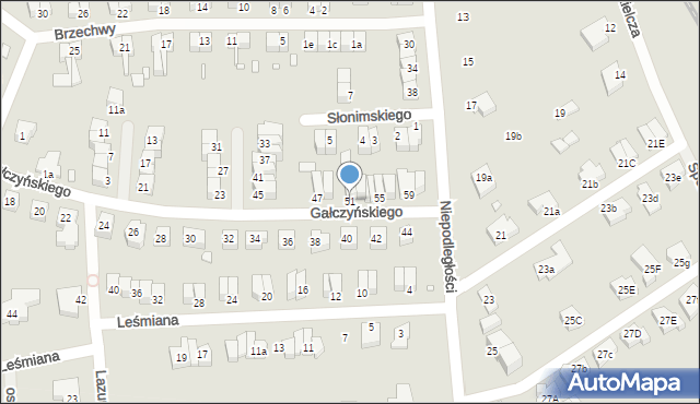 Stargard, Gałczyńskiego Konstantego Ildefonsa, 51, mapa Stargard