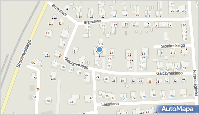 Stargard, Gałczyńskiego Konstantego Ildefonsa, 7, mapa Stargard