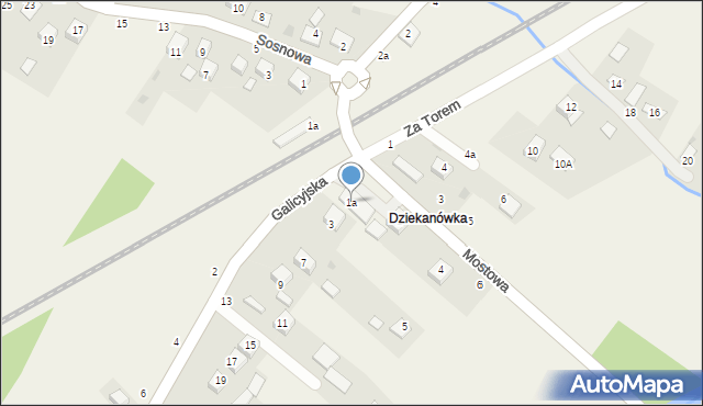 Sterkowiec, Galicyjska, 1a, mapa Sterkowiec