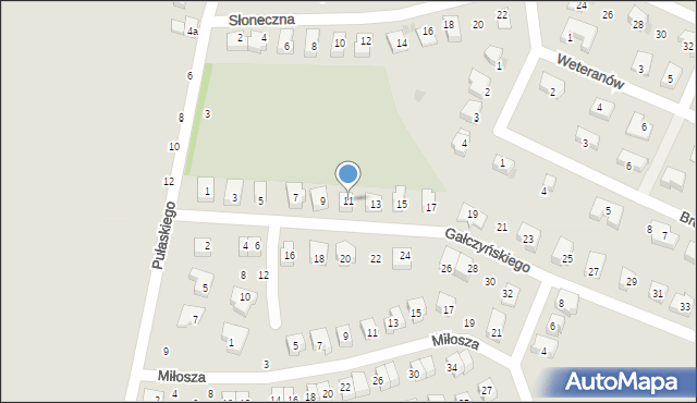 Strzelin, Gałczyńskiego Konstantego Ildefonsa, 11, mapa Strzelin