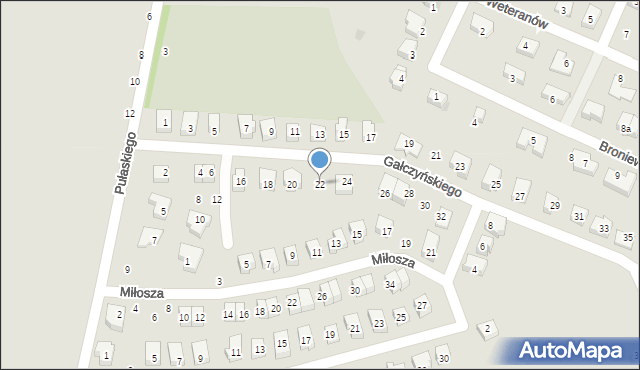 Strzelin, Gałczyńskiego Konstantego Ildefonsa, 22, mapa Strzelin