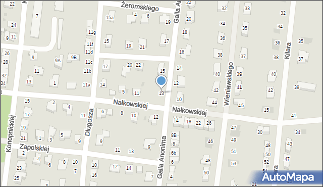 Strzelin, Galla Anonima, 13, mapa Strzelin