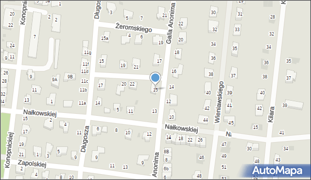 Strzelin, Galla Anonima, 15, mapa Strzelin