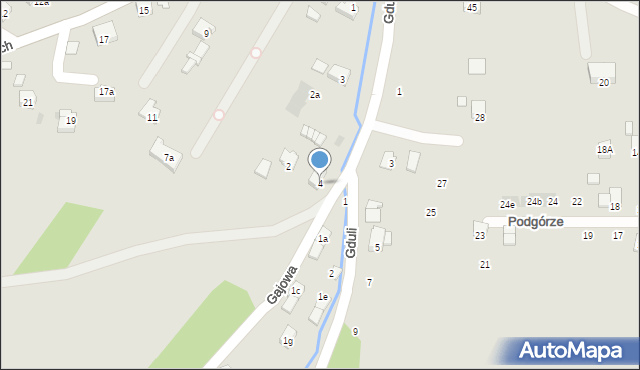 Strzyżów, Gajowa, 4, mapa Strzyżów