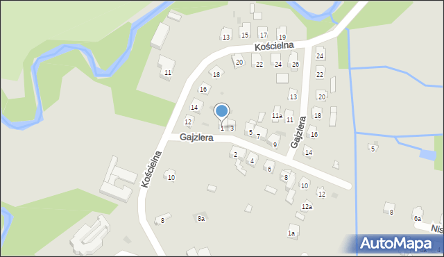 Suchedniów, Gajzlera, 1, mapa Suchedniów