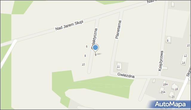 Sulęczyno, Galaktyczna, 9, mapa Sulęczyno