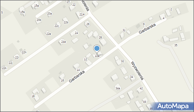 Suszec, Garbarska, 12a, mapa Suszec