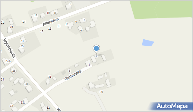 Suszec, Garbarska, 2, mapa Suszec