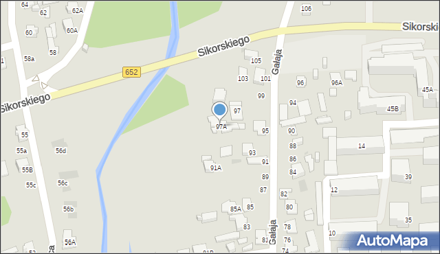 Suwałki, Gałaja Wawrzyńca, 97A, mapa Suwałk