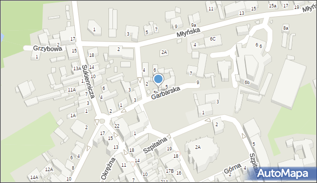 Świebodzin, Garbarska, 6, mapa Świebodzin