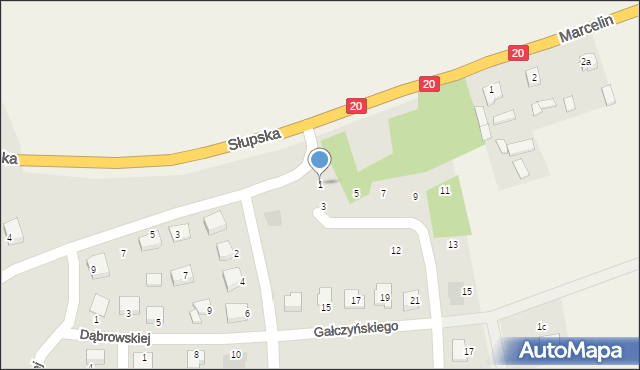 Szczecinek, Gałczyńskiego Konstantego Ildefonsa, 1, mapa Szczecinek