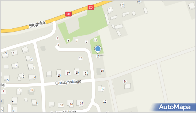 Szczecinek, Gałczyńskiego Konstantego Ildefonsa, 13, mapa Szczecinek