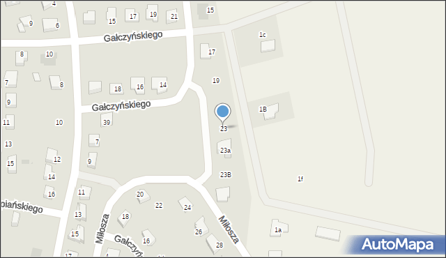 Szczecinek, Gałczyńskiego Konstantego Ildefonsa, 23, mapa Szczecinek