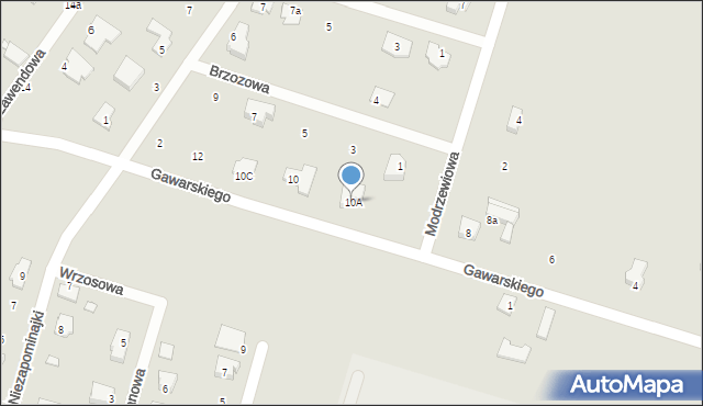 Tarczyn, Gawarskiego Władysława, 10A, mapa Tarczyn