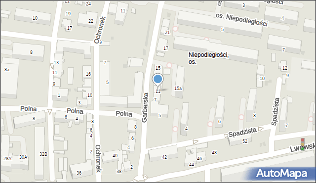 Tarnów, Garbarska, 11, mapa Tarnów