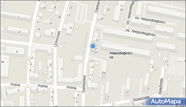 Tarnów, Garbarska, 17a, mapa Tarnów