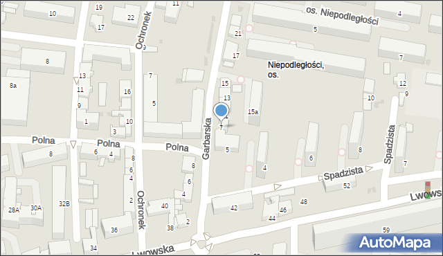 Tarnów, Garbarska, 7, mapa Tarnów