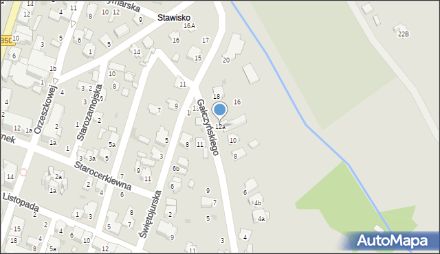 Tomaszów Lubelski, Gałczyńskiego Konstantego Ildefonsa, 12a, mapa Tomaszów Lubelski