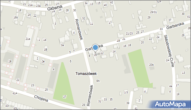 Tomaszów Mazowiecki, Garbarska, 10, mapa Tomaszów Mazowiecki