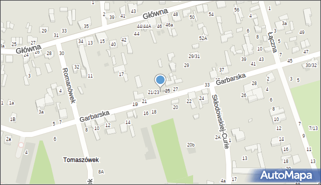 Tomaszów Mazowiecki, Garbarska, 23, mapa Tomaszów Mazowiecki