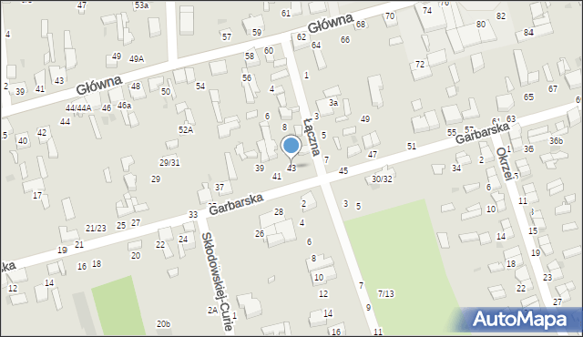 Tomaszów Mazowiecki, Garbarska, 43, mapa Tomaszów Mazowiecki