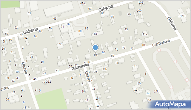 Tomaszów Mazowiecki, Garbarska, 65, mapa Tomaszów Mazowiecki