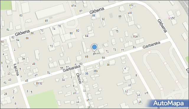 Tomaszów Mazowiecki, Garbarska, 67, mapa Tomaszów Mazowiecki