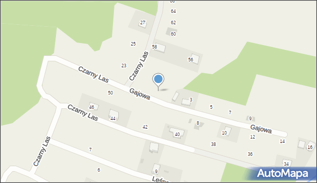 Tomice, Gajowa, 1, mapa Tomice