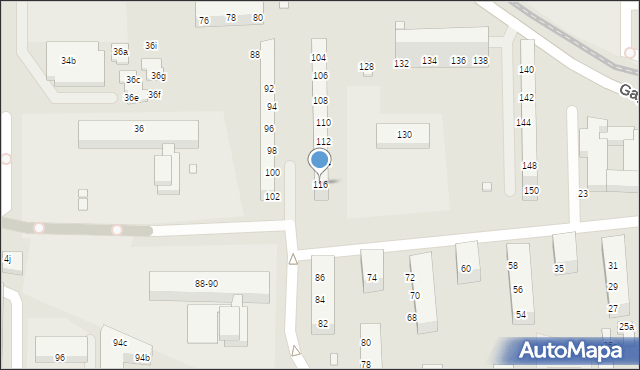 Toruń, Gagarina Jurija, 116, mapa Torunia