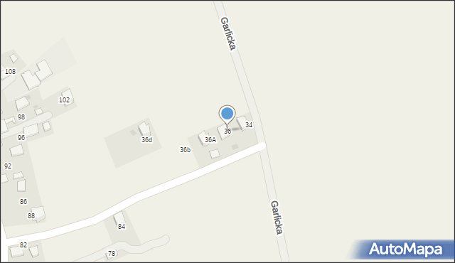 Trojanowice, Garlicka, 36, mapa Trojanowice