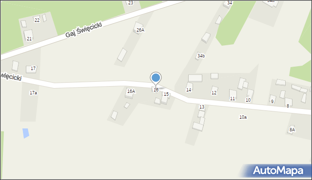 Tuklęcz, Gaj Święcicki, 16, mapa Tuklęcz