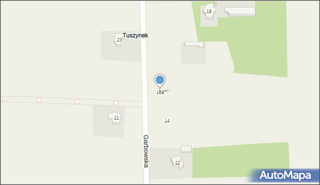 Tuszynek Majoracki, Garbowska, 16a, mapa Tuszynek Majoracki